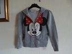 Gilet gris avec capuche, motif Minnie Mouse, taille 122/128, Kinderen en Baby's, Kinderkleding | Maat 128, Meisje, Minnie Mouse