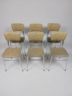 6 x Vintage Stoelen in Skai Leer, Jaren 70, Ophalen, Gebruikt, Overige kleuren, Vintage