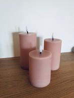 Zachtroze kaarsen op batterijen, Enlèvement, Comme neuf