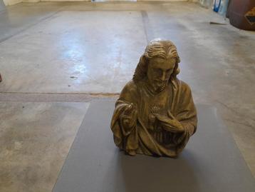 Statue Christ Sacré-Cœur. Utilisé. Plâtre. Bon état., Enlèvement ou Envoi