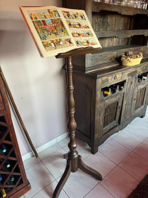 Mooie oude Franse houten lessenaar lutrin Christian Pingeon, Antiquités & Art, Curiosités & Brocante, Enlèvement ou Envoi