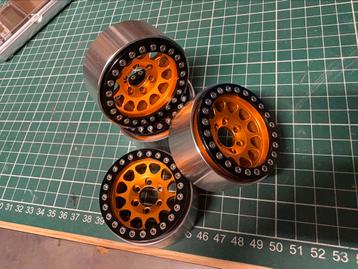 Jante Beadlock 1.9 alu CNC, 4 pièces, pour 1/10 RC Crawler, Enlèvement ou Envoi, Comme neuf