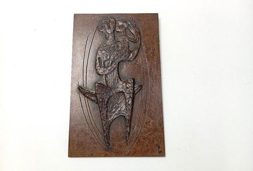 oud religieus brons beeld gesigneerd, Antiek en Kunst, Antiek | Brons en Koper, Brons, Ophalen of Verzenden