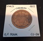 Luxemburg 10 cents 1855, Enlèvement ou Envoi, Monnaie en vrac, Autres pays