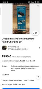Chargeur rapide manette Wii U, Ophalen of Verzenden, Nieuw, Wii