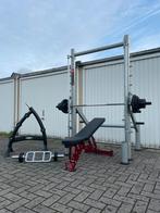 Panatta Smith Machine + Halterbank + Gewichten + rek + Baar, Sport en Fitness, Ophalen
