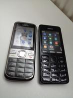 OP=OP!!! TWEE ZAKELIJKE NOKIA TELEFOONS 206 Asha + C5-00 GSM, Utilisé, Envoi, Nokia, lot, mobiele telefoons, phones, GSM, Asha, C5