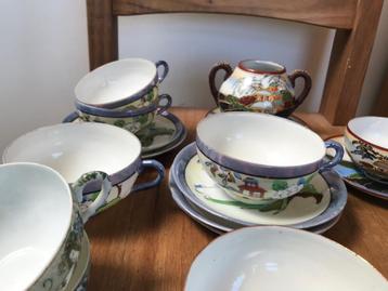 Leuk lotje vintage porselein 17 stuks Chinees Japans Oosters, Enlèvement