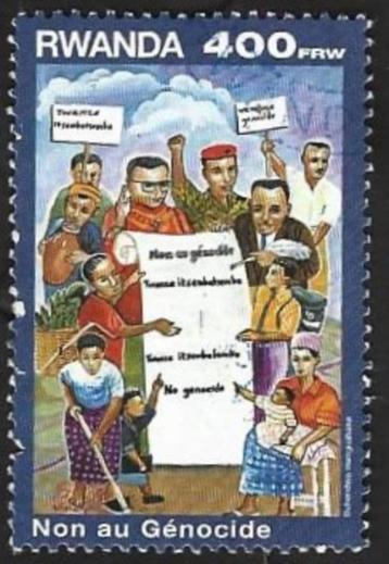 1 Postzegel Herdenking genocide 1994 Rwanda beschikbaar voor biedingen