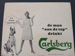 Carlsberg Reclamepaneel  "Is U man aan de top?", Verzamelen, Ophalen of Verzenden, Zo goed als nieuw