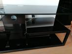 Meuble TV en verre noir, Maison & Meubles, Enlèvement, Comme neuf