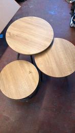 Ronde salontafeltjes, Huis en Inrichting, Tafels | Salontafels, Ophalen, Zo goed als nieuw