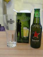 James Bond Heineken Ongeopend Met Glas, Verzamelen, Nieuw, Overige typen, Film, Ophalen