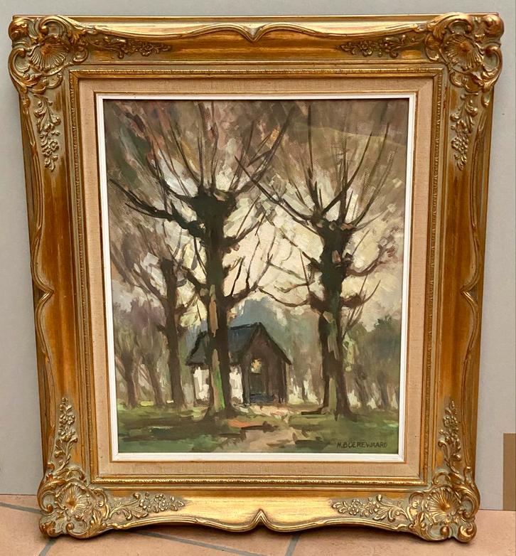 Gouache Hugo Boerewaard, Antiek en Kunst, Kunst | Schilderijen | Klassiek, Ophalen