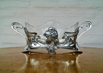 WMF Jugendstil verzilverde schaal - vrouwenhoofden  beschikbaar voor biedingen