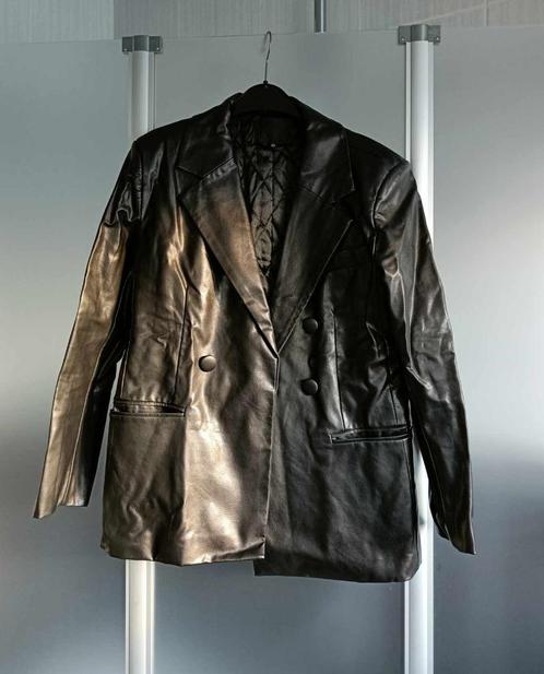 Jas - Zwart - Aiyaliu - Leer - Extra Small - Dames - €60, Kleding | Dames, Jassen | Winter, Gedragen, Maat 34 (XS) of kleiner