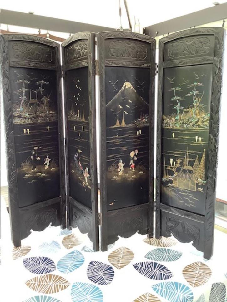 Aziatisch  tafelscherm Vintage, Antiek en Kunst, Antiek | Meubels | Tafels, Ophalen
