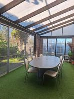 tuintafel 10 personen, Tuin en Terras, Tuintafels, Ophalen, Gebruikt, Ovaal, Hout