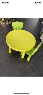 Groen tafeltje met 2 stoeltjes, Enlèvement, Utilisé, Chaise(s)