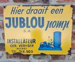 Emaille bord Jublou Diksmuide, Ophalen of Verzenden, Gebruikt