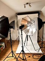 studio achtergronden en lampen, Audio, Tv en Foto, Ophalen, Gebruikt, Complete fotostudio