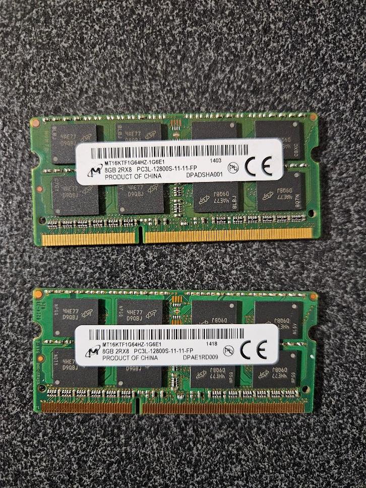 2 x 8GB RAM DDR3-1333 Ram geheugen, Computers en Software, RAM geheugen, Gebruikt, Desktop, 8 GB, DDR3, Ophalen of Verzenden