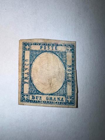 timbre ancien 2 grana bleu royaume des deuxsiciles vers 1858, Enlèvement ou Envoi
