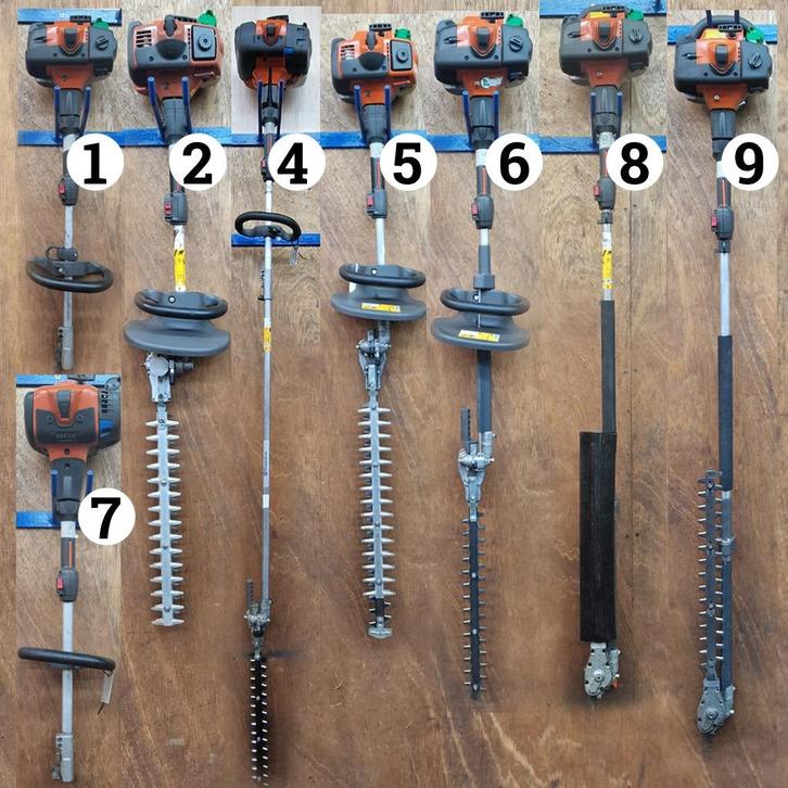 8x Husqvarna benzine stokheggenschaar, grastrimmer, va. €151, Jardin & Terrasse, Taille-haies, Utilisé, Essence, Enlèvement