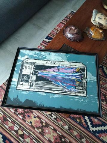 1970s vintage kunstwerk litho ? gesigneerd beschikbaar voor biedingen