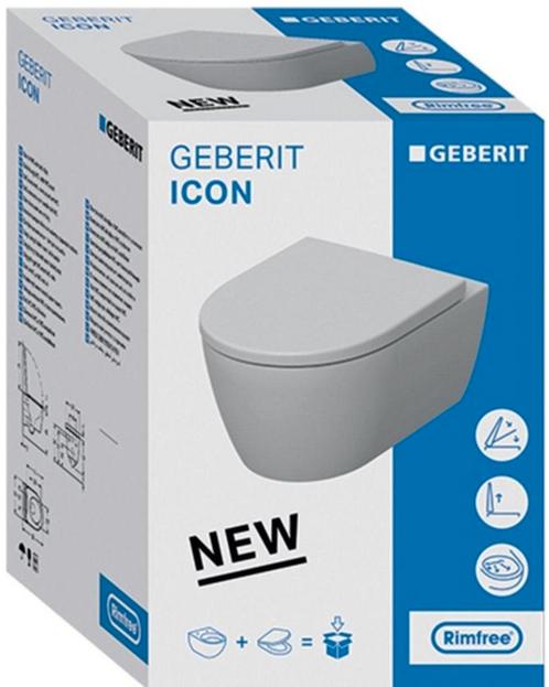 Geberit Icon keramisch hang toilet, Doe-het-zelf en Bouw, Sanitair, Nieuw, Toilet, Ophalen of Verzenden