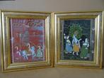 Volkskunst India Mughal schilderij op zijde Ook los te koop, Ophalen of Verzenden
