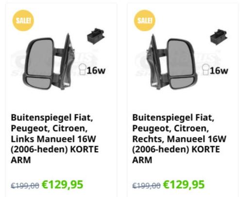 Fiat Ducato spiegels, kappen, knipperlicht, los glas te koop, Caravans en Kamperen, Mobilhome-accessoires, Nieuw, Ophalen of Verzenden