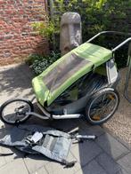 fietskar croozer 2 kinderen met babyzitje, Fietsen en Brommers, Fietsaccessoires | Aanhangwagens en Karren, Gebruikt, Opvouwbaar