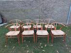 8 vintage Wishbone stoelen CH24 - Hans Wegner - Carl Hansen, Huis en Inrichting, Ophalen, Gebruikt, Hout