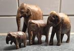 Houten olifanten familie, Ophalen, Gebruikt, Overige soorten, Beeldje of Figuurtje
