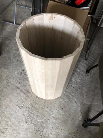 Unieke ronde Travertin eettafel, 100 à 150 cm, Cinq personnes ou plus, Rond, 100 à 150 cm