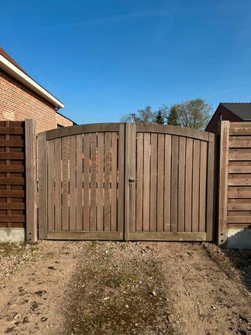 Hard houten poort 3meter, Enlèvement, Utilisé