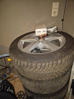 4 Winterbanden met alu velgen 215/55R17V98, Autos : Pièces & Accessoires, Pneus & Jantes, Enlèvement, Pneus hiver, Jante(s)