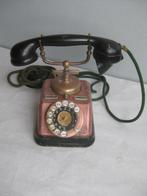 Téléphone vintage en cuivre avec cadran - Kjobenhavn Telefon, Antiquités & Art, Enlèvement ou Envoi