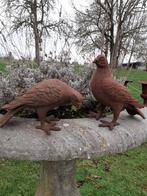 PAAR DUIVEN, DUIVEN IN ROESTGEPATINEERD GIETIJZER, Tuin en Terras, Tuinbeelden, Ophalen of Verzenden, Nieuw, Overige materialen