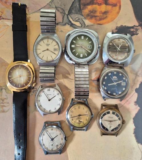 Partij antieke horloges, WW2, verzameling, lot vintage, Handtassen en Accessoires, Horloges | Antiek, Polshorloge, Overige merken