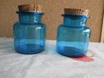 voorraadpot blauw, Overige typen, Ophalen of Verzenden, Effen, Glas