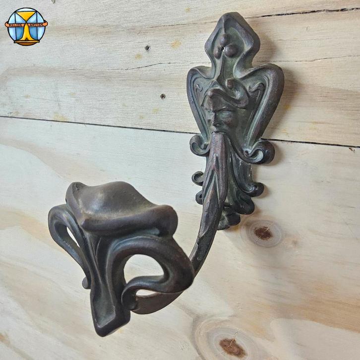Porte-manteau/mural Art Nouveau/Jugendstil vert homme BRONZE, Maison & Meubles, Accessoires pour la Maison | Portemanteaux, Comme neuf