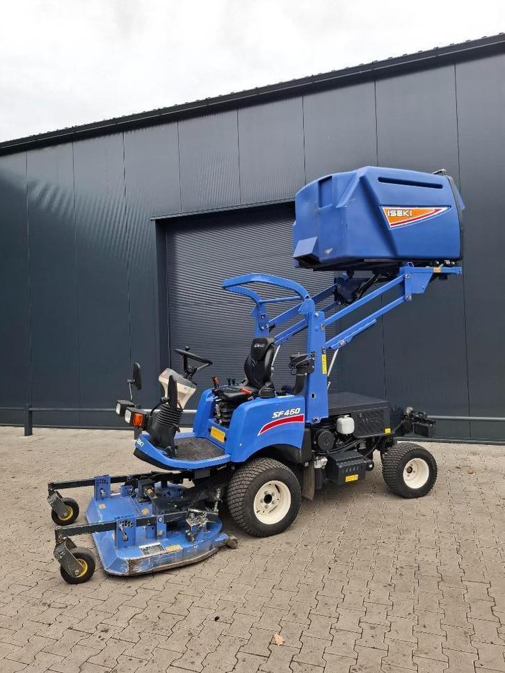 Gebruikte Iseki SF450 frontmaaier 50 pk 152cm hoogkiepbak, Tuin en Terras, Zitmaaiers, Gebruikt, 120 cm of meer, Opvangbak, Ophalen