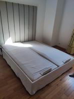 BED 160 cm breed Boxspring, Huis en Inrichting, 160 cm, Beige, Gebruikt, Ophalen