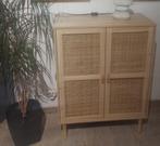 Buffet sur pieds avec cannage clair 80 40 110, Huis en Inrichting, Ophalen, Overige materialen, Met deur(en), 100 tot 150 cm