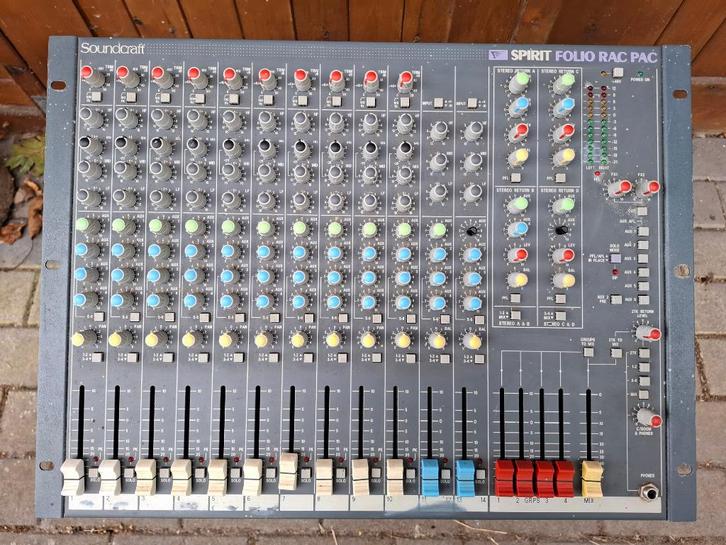 Soundcraft Spirit Folio Rac Pac mixer, Muziek en Instrumenten, Mengpanelen, Gebruikt, 20 kanalen of meer, Microfooningang, Ophalen