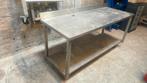 Werktafel op wielen inox, Ophalen, Gebruikt