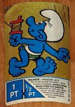 Smurfen sticker Danone 1984 Schtroumpfs Peyo, Smurfen, Ophalen of Verzenden, Plaatje, Poster of Sticker, Zo goed als nieuw