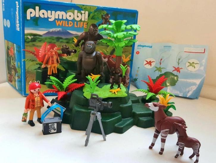Playmobil 5415 Explorer Gorilla's Okapi Wild Life compleet, Kinderen en Baby's, Speelgoed | Playmobil, Zo goed als nieuw, Complete set